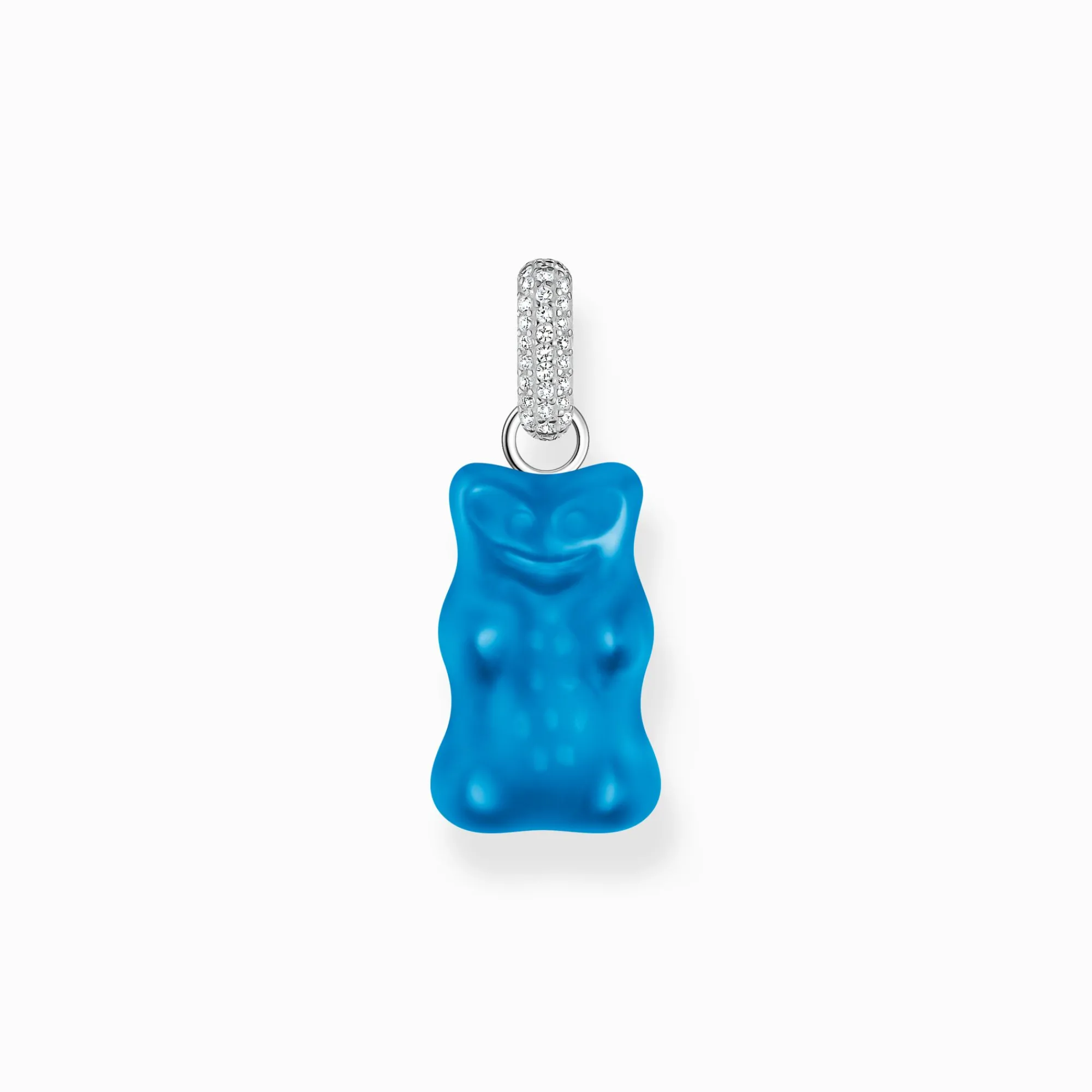Women THOMAS SABO Pendants|Pendants-Large silver pendant with blue goldbears and zirconia
