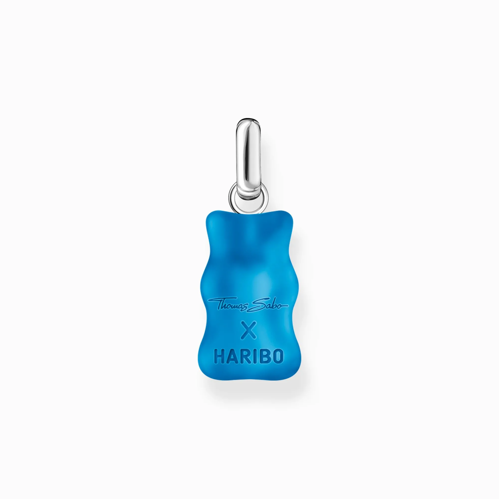 Women THOMAS SABO Pendants|Pendants-Large silver pendant with blue goldbears and zirconia