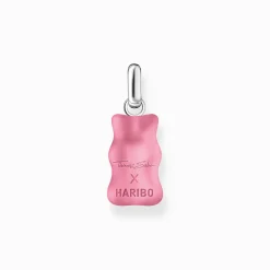 Women THOMAS SABO Pendants|Pendants-Large silver pendant with pink Goldbears and zirconia