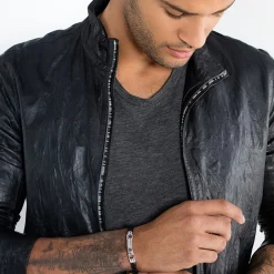 Women THOMAS SABO Bracelets|Bracelets-Leather bracelet black