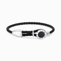 Women THOMAS SABO Bracelets|Bracelets-Leather strap disc black
