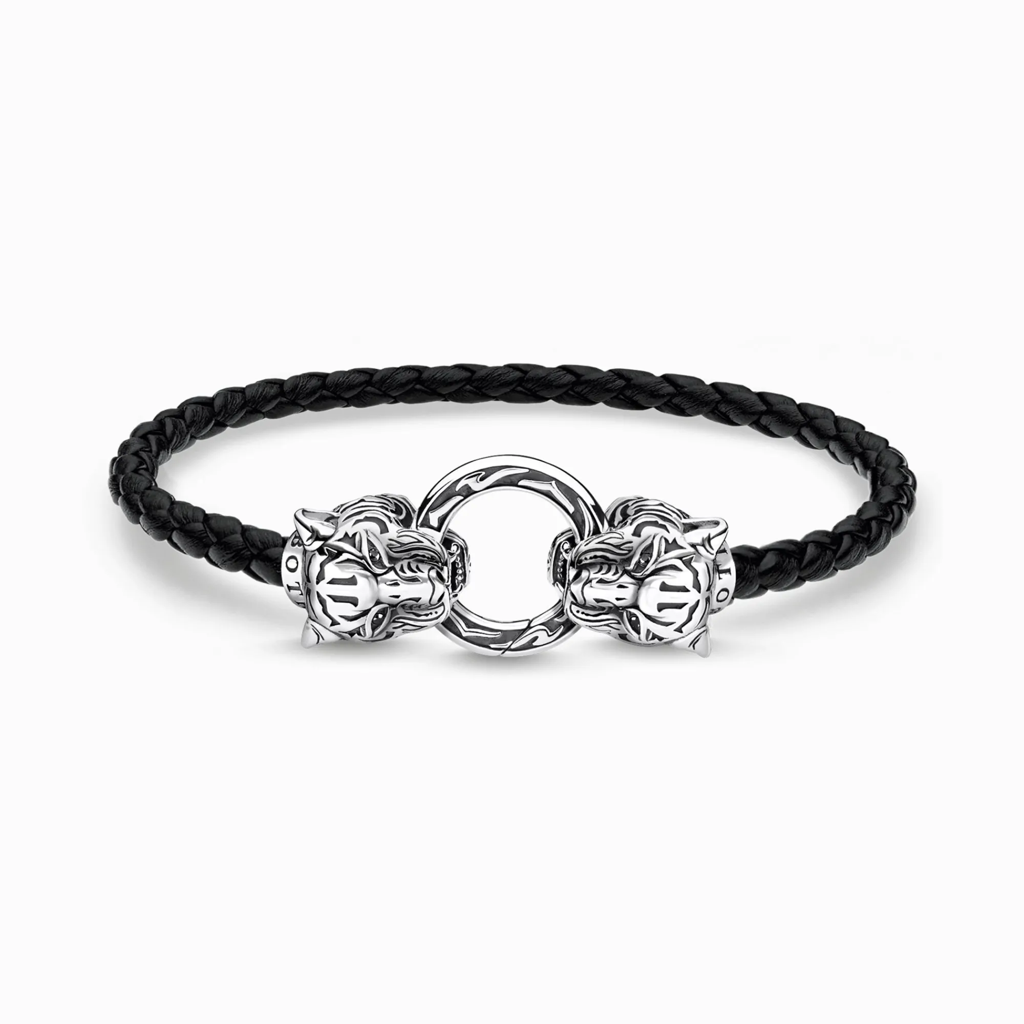 Women THOMAS SABO Bracelets|925 Silver-Leather strap tiger