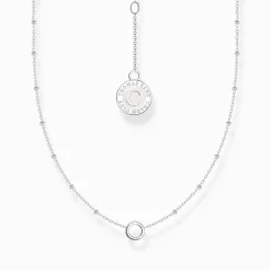 Women THOMAS SABO Charm Necklaces|Charm Necklaces-Member Charm necklace with round pendant and little balls silver