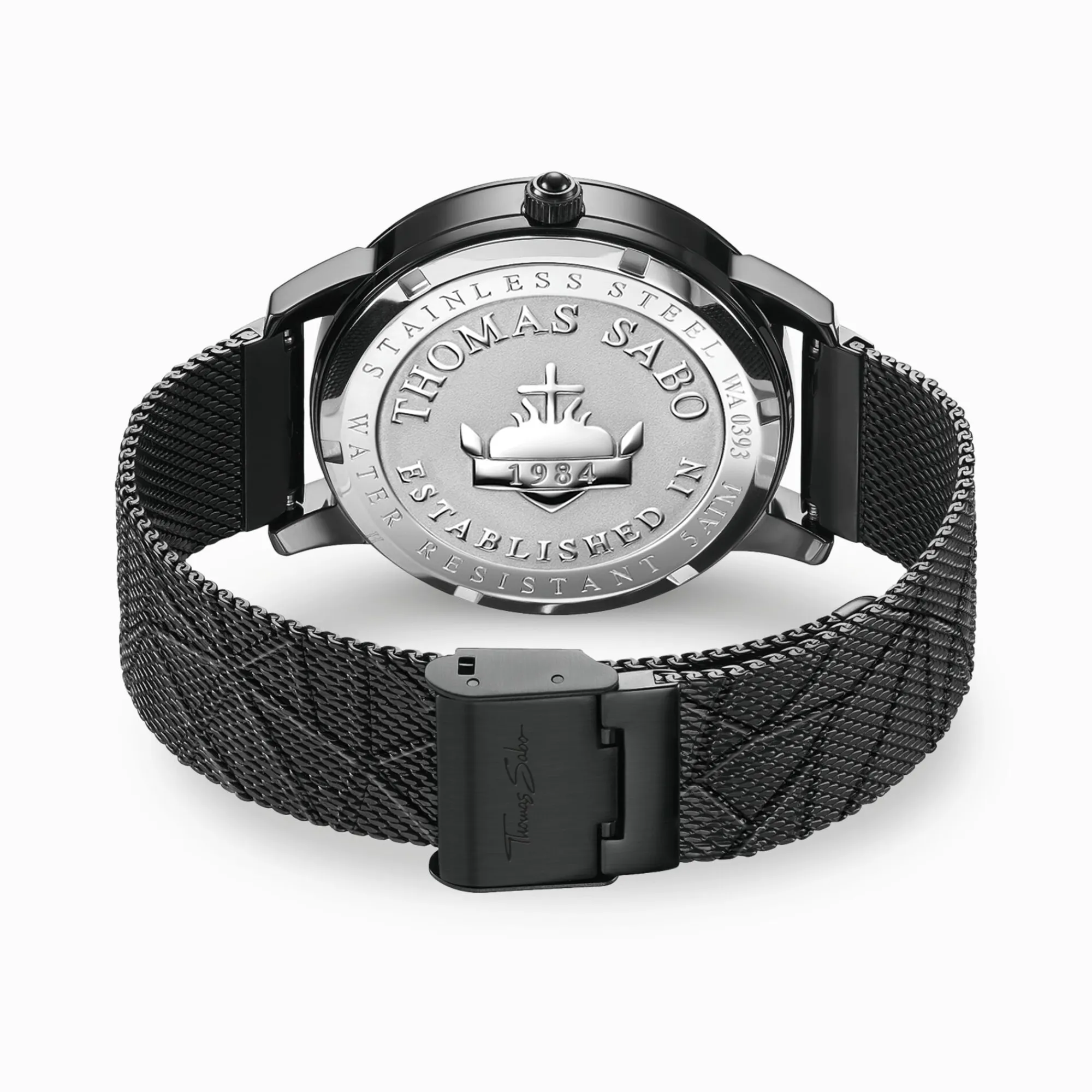 THOMAS SABO Watches|Watches-Men’s watch Elements of Nature with black stones two-tone