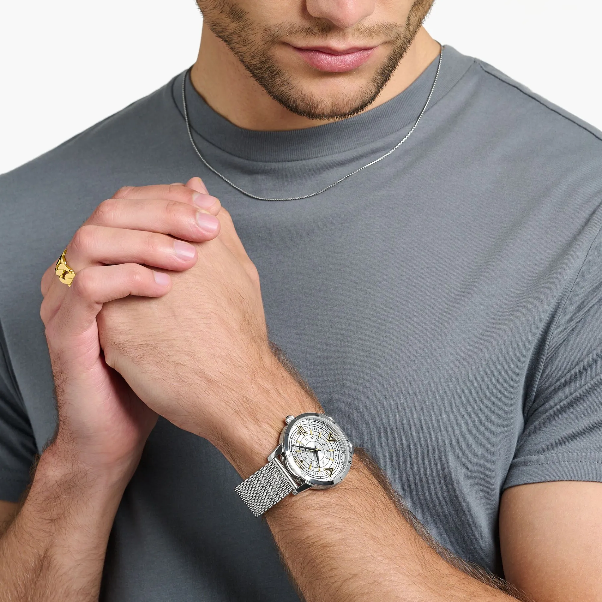 THOMAS SABO Watches|Watches-Men’s watch elements of nature silver
