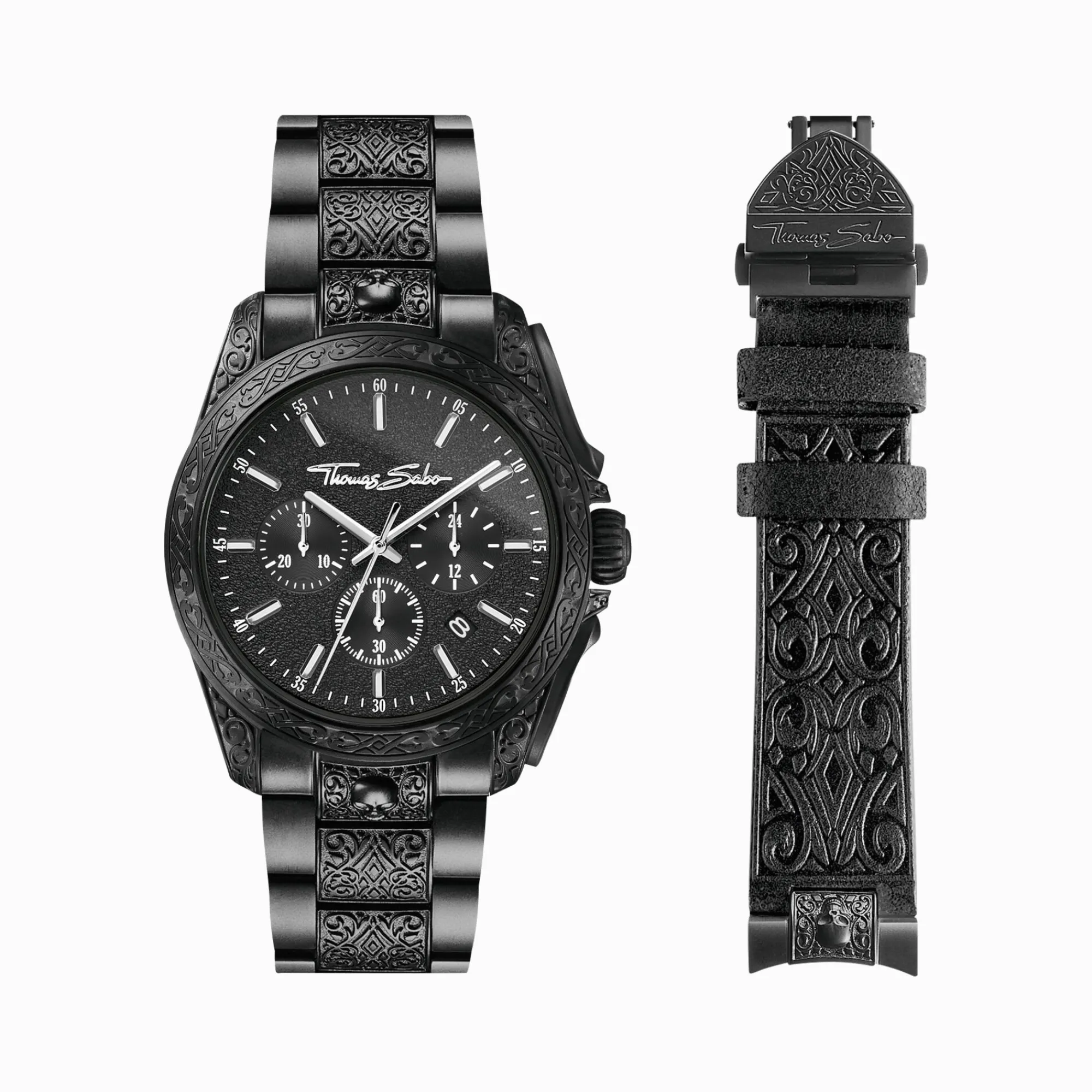 THOMAS SABO Watches|Watches-Men’s watch Rebel at heart Chronograph black