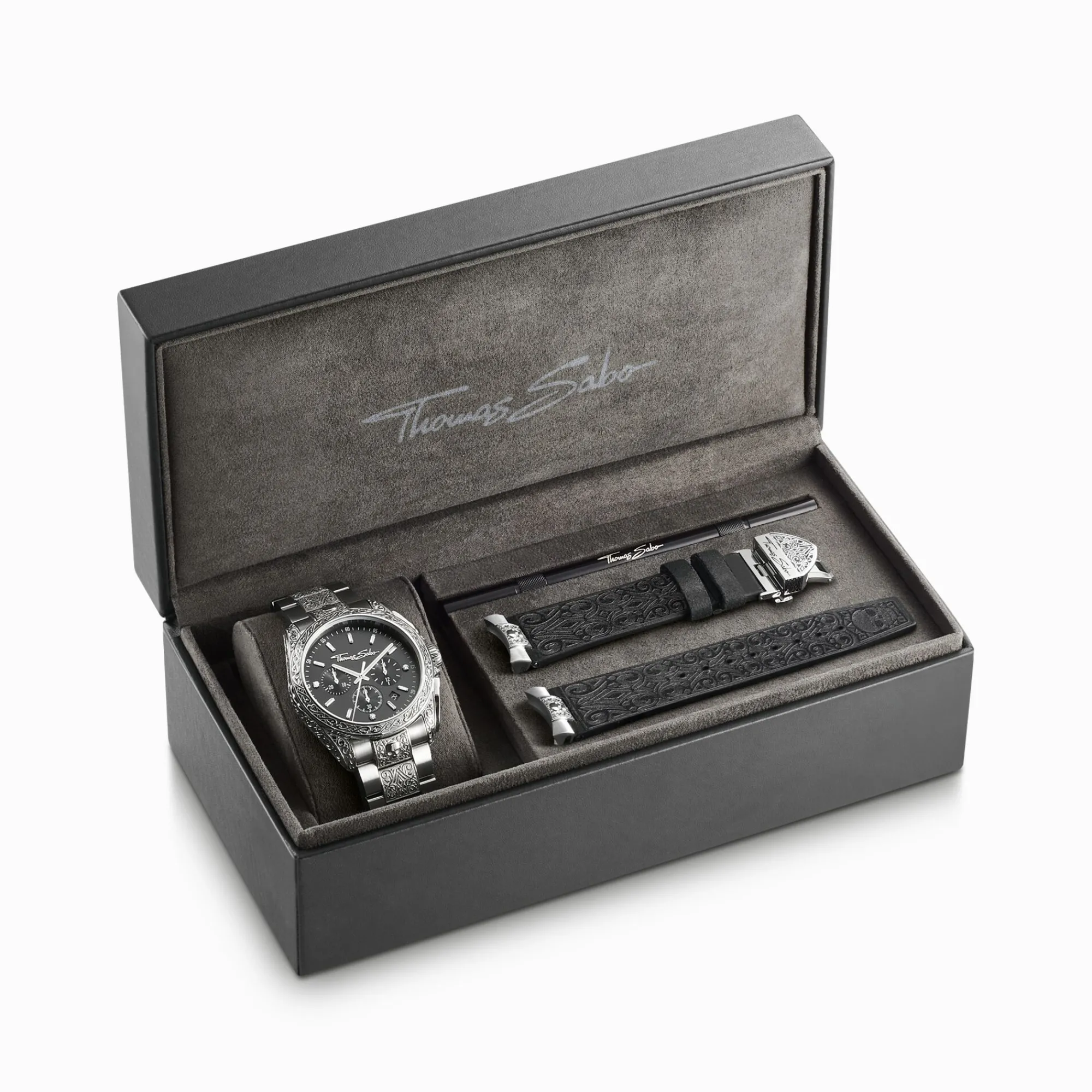 THOMAS SABO Watches|Watches-Men’s watch Rebel at heart Chronograph silver