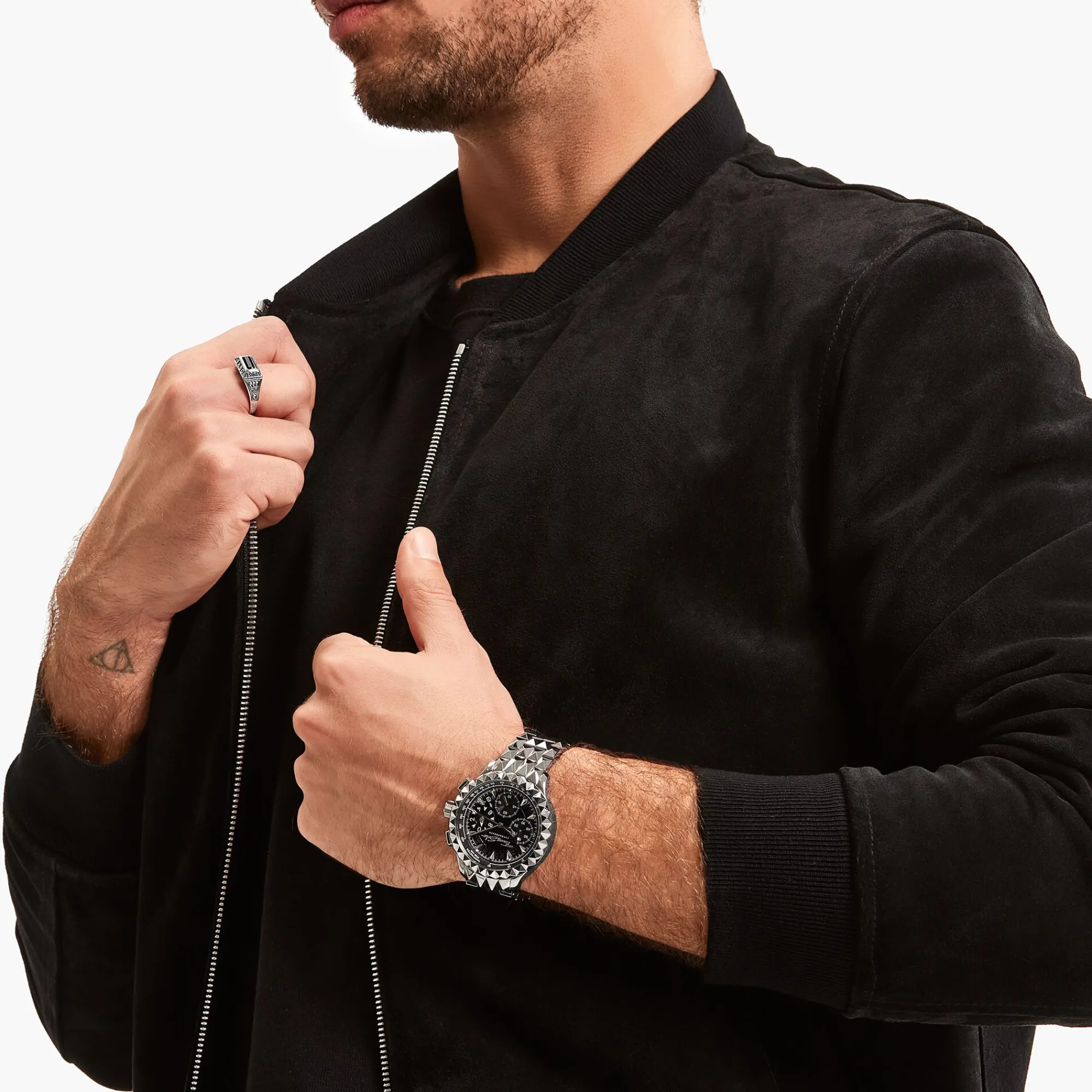 THOMAS SABO Watches|Watches-Men’s watch Rebel at Heart Chronograph silver black