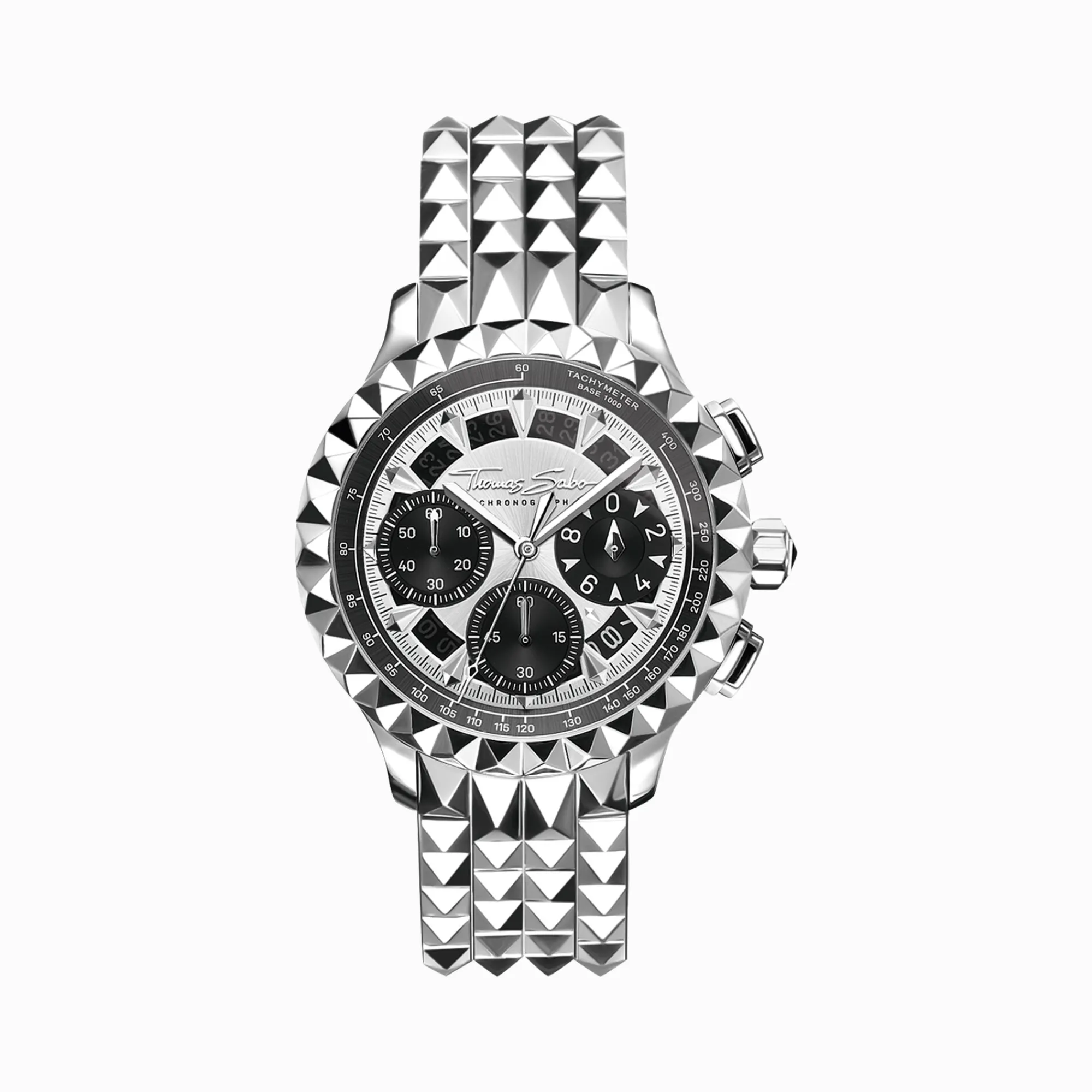 THOMAS SABO Watches|Watches-Men’s watch Rebel at Heart Chronograph silver black bicolor