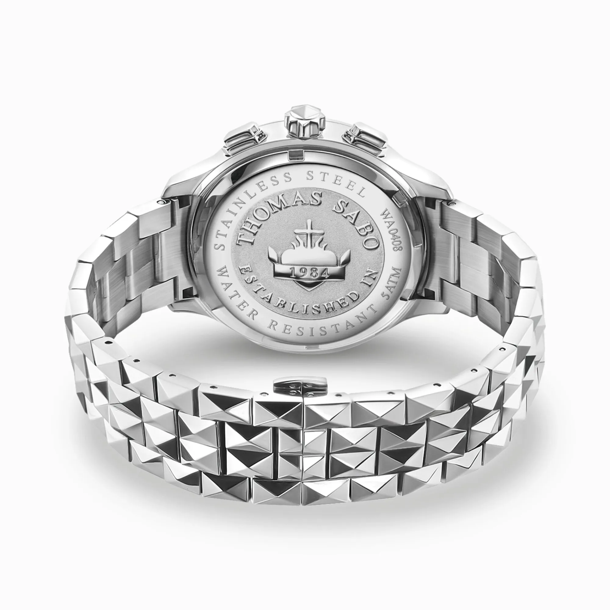 THOMAS SABO Watches|Watches-Men’s watch Rebel at Heart Chronograph silver black bicolor