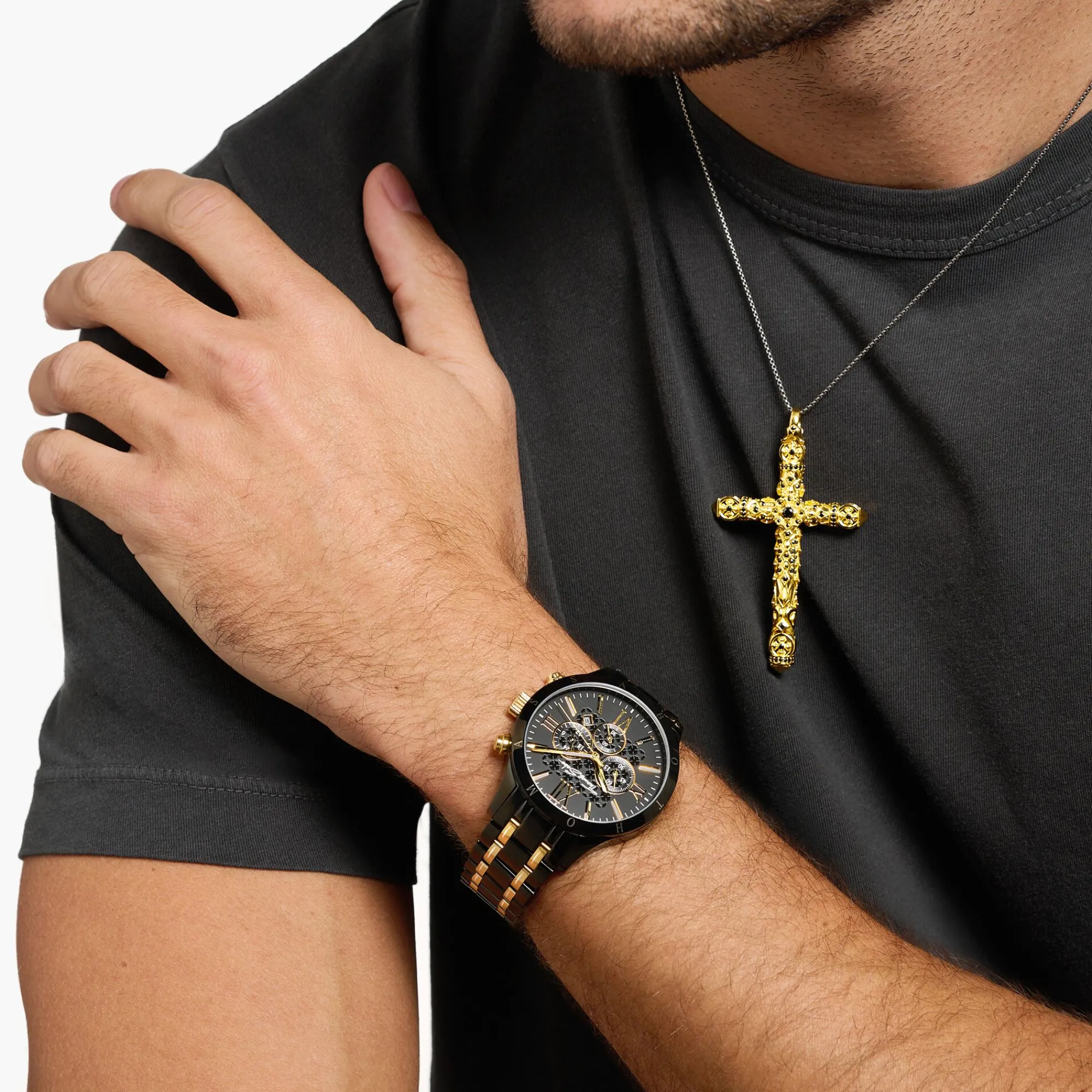 Women THOMAS SABO 18-Carat Gold-Plating - 925 Silver|Watches-Men’s watch Rebel Urban