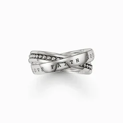 Women THOMAS SABO Rings|Rings-Multiple ring faith, love, hope