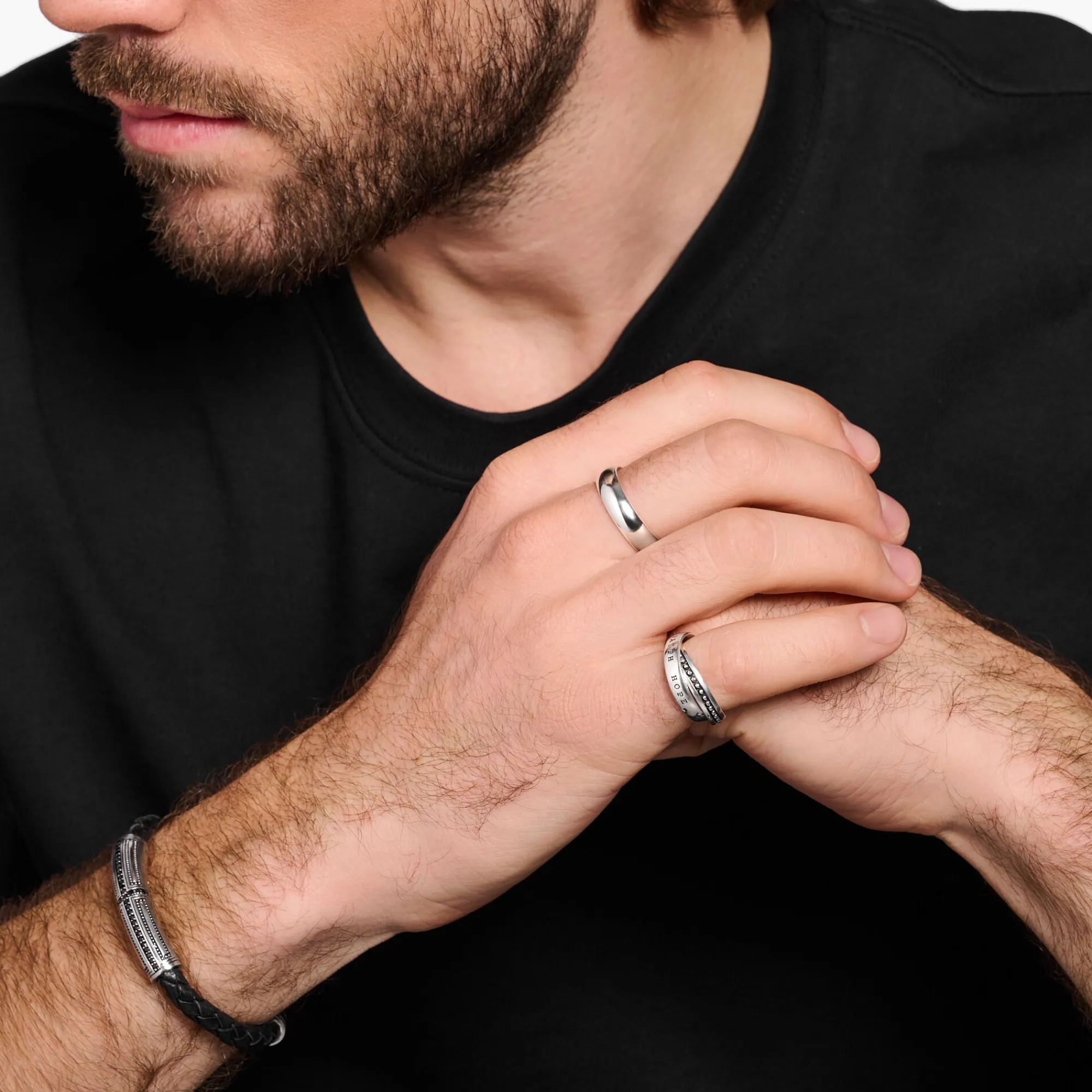 Women THOMAS SABO Rings|Rings-Multiple ring faith, love, hope