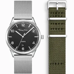 Women THOMAS SABO Watches|Ladies' Watches-NATO textile strap, khaki-coloured