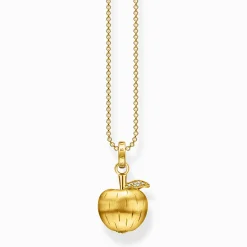 Women THOMAS SABO Necklaces|18-Carat Gold-Plating - 925 Silver-Necklace apple gold