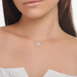 Women THOMAS SABO Necklaces-Necklace butterfly white stones