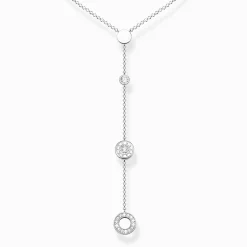 Women THOMAS SABO Necklaces-Necklace circles with white stones silver