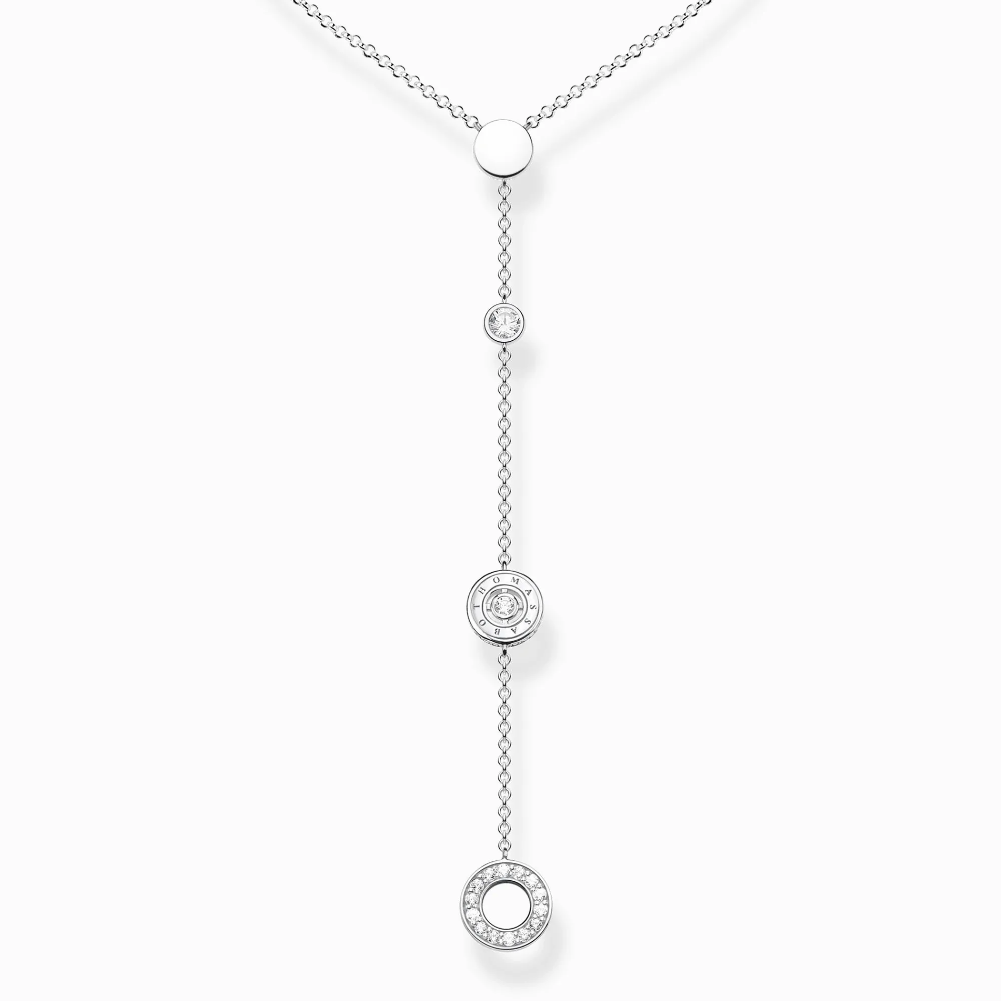 Women THOMAS SABO Necklaces-Necklace circles with white stones silver