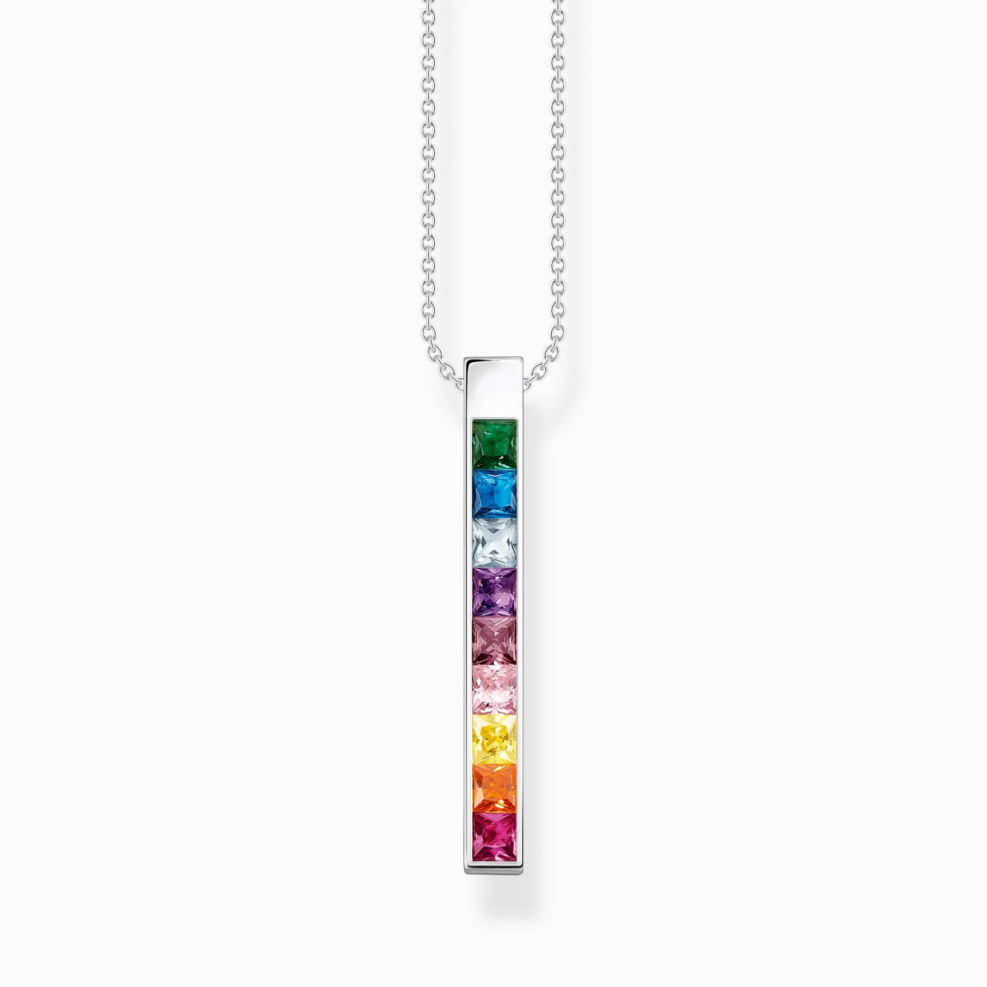 Women THOMAS SABO Necklaces-Necklace colourful stones silver