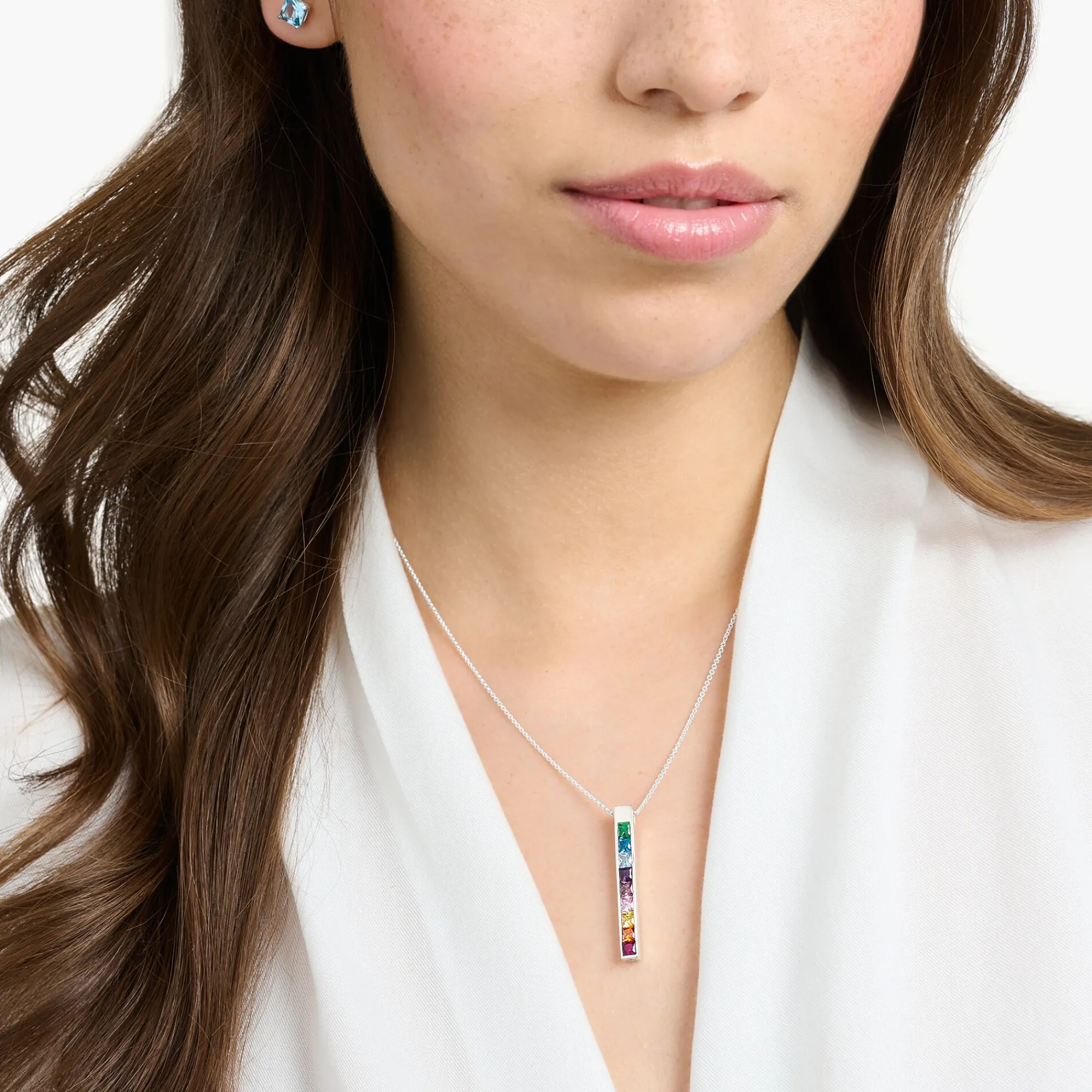 Women THOMAS SABO Necklaces-Necklace colourful stones silver