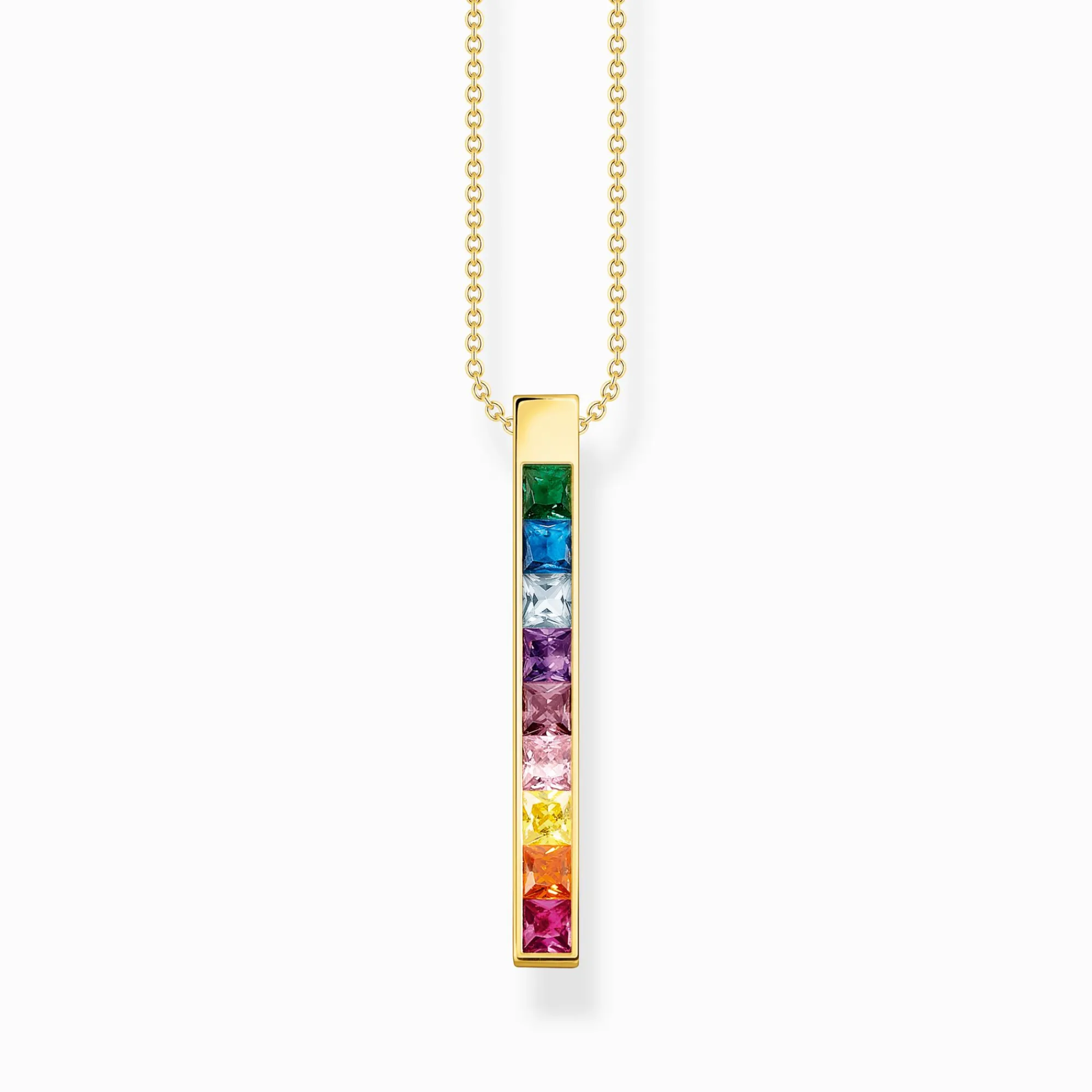 Women THOMAS SABO Necklaces-Necklace colourful stones gold