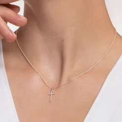 Women THOMAS SABO Necklaces-Necklace cross pavé