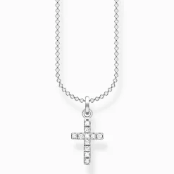 Women THOMAS SABO Necklaces-Necklace cross pavé