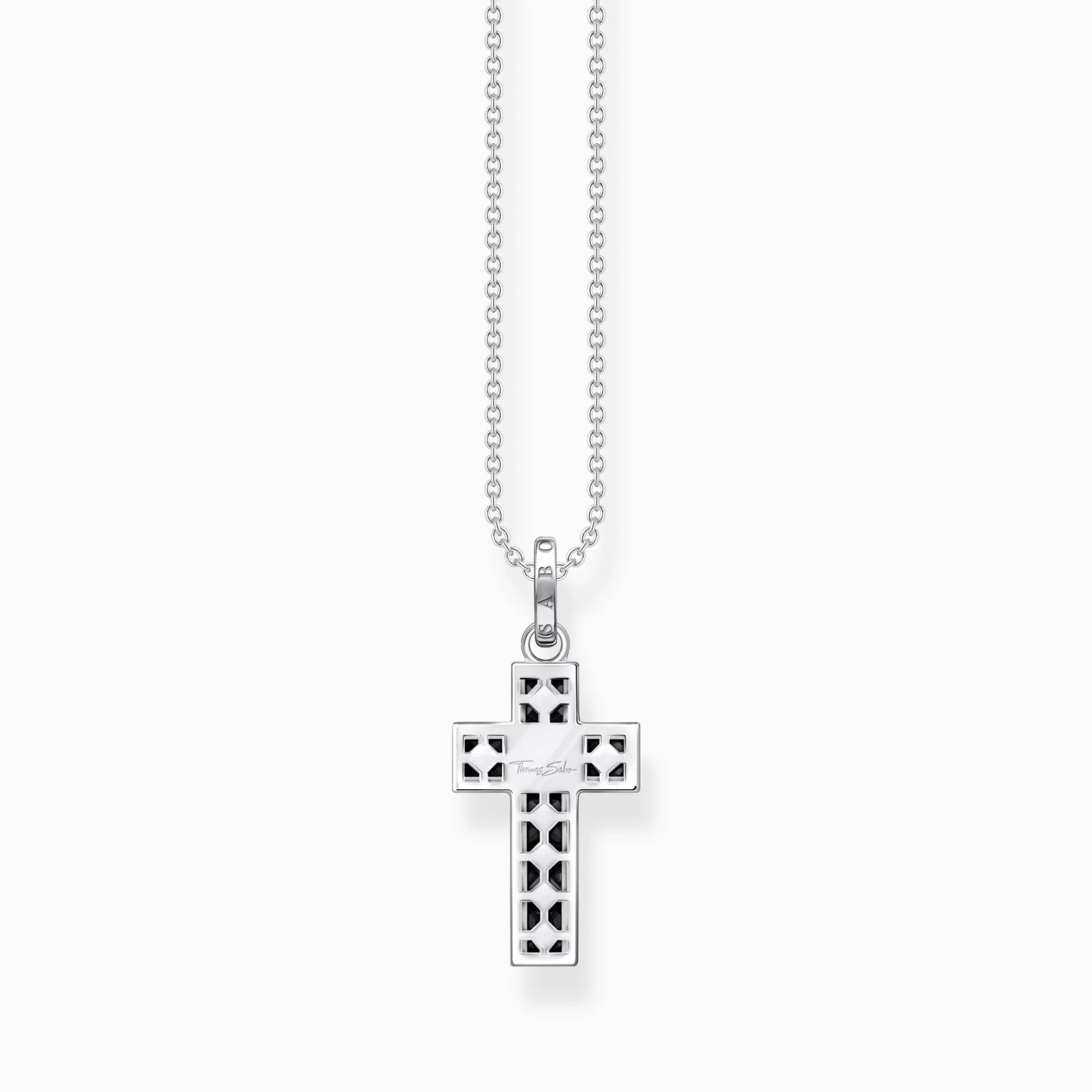 Women THOMAS SABO Necklaces-Necklace cross with black stones silver