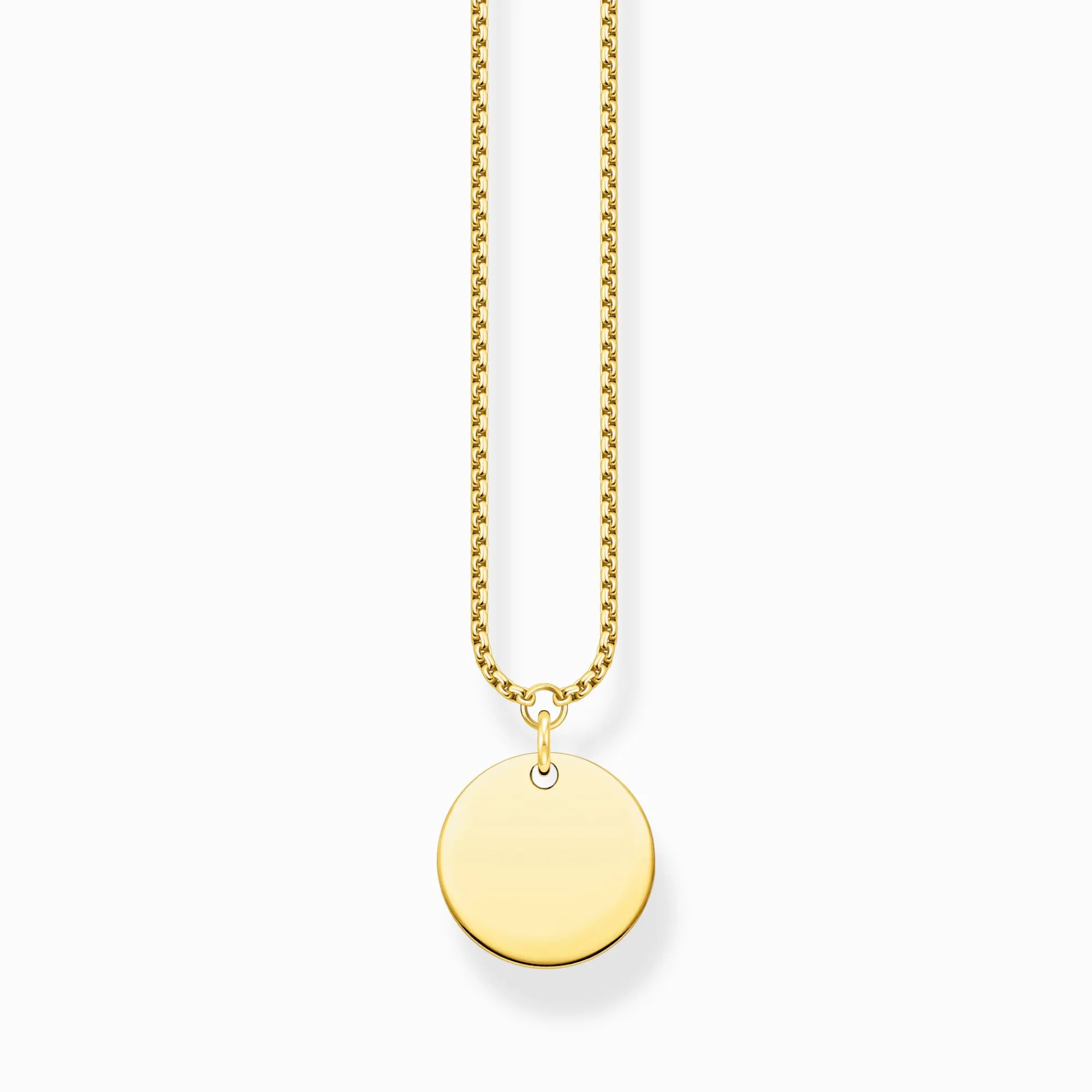 Women THOMAS SABO Necklaces|18-Carat Gold-Plating - 925 Silver-Necklace disc gold
