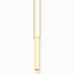 Women THOMAS SABO Necklaces|18-Carat Gold-Plating - 925 Silver-Necklace golden cuboid