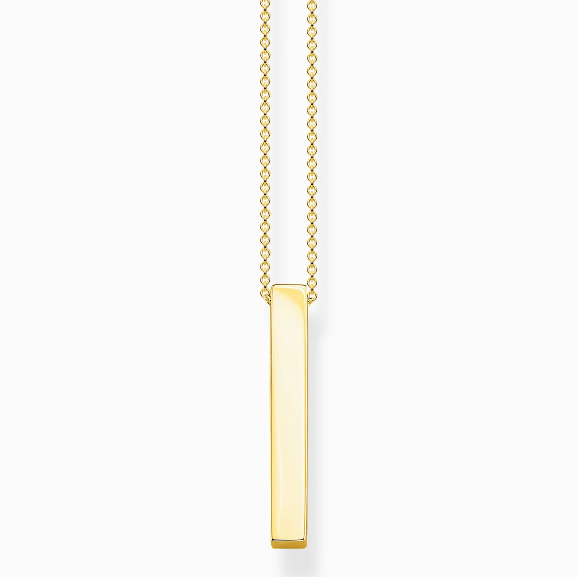 Women THOMAS SABO Necklaces|18-Carat Gold-Plating - 925 Silver-Necklace golden cuboid