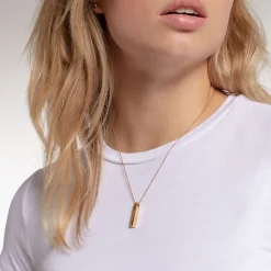 Women THOMAS SABO Necklaces|18-Carat Gold-Plating - 925 Silver-Necklace golden cuboid
