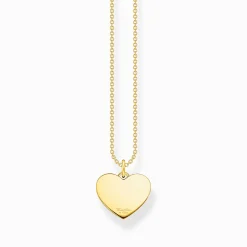 Women THOMAS SABO Necklaces|18-Carat Gold-Plating - 925 Silver-Necklace heart gold