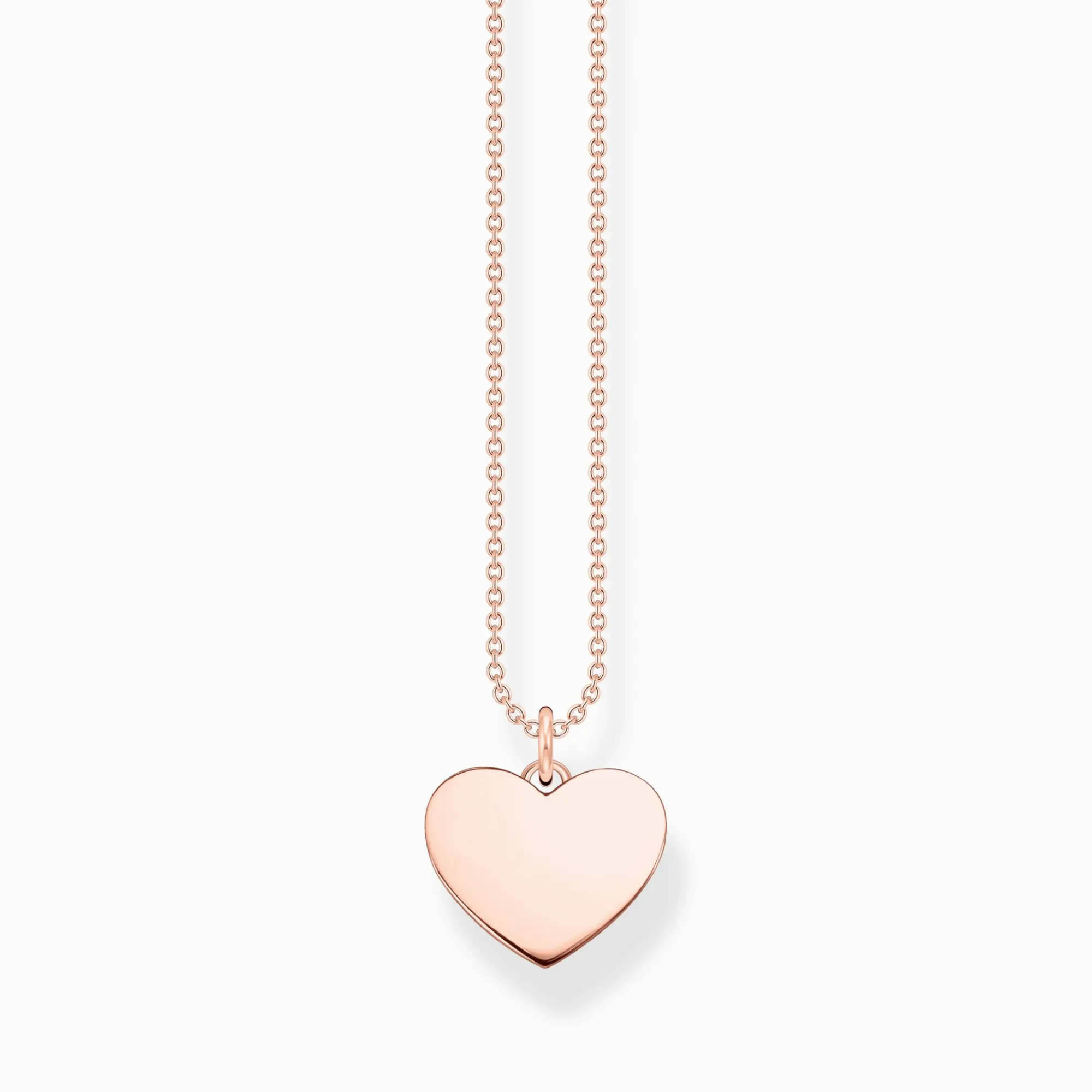 Women THOMAS SABO 18-Carat Rose Gold Plating - 925 Silver-Necklace heart rose gold