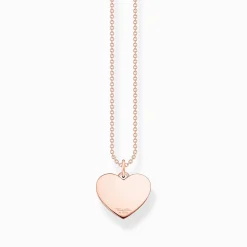 Women THOMAS SABO 18-Carat Rose Gold Plating - 925 Silver-Necklace heart rose gold