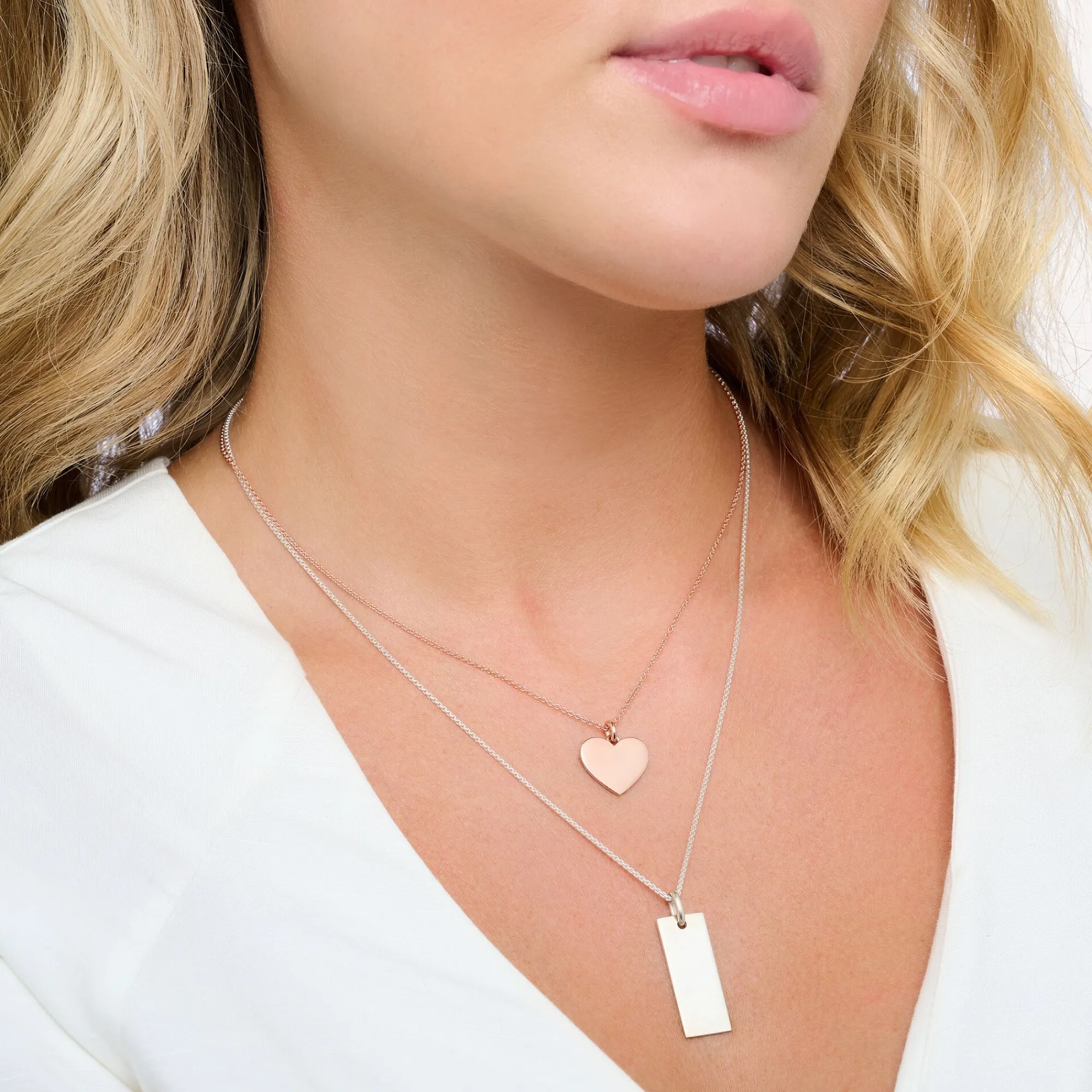 Women THOMAS SABO 18-Carat Rose Gold Plating - 925 Silver-Necklace heart rose gold