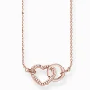Women THOMAS SABO Necklaces|18-Carat Rose Gold Plating - 925 Silver-Necklace heart Together Forever