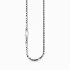 Women THOMAS SABO Necklaces|Necklaces & Chains-Necklace links silver cross Thickness 5.00 mm (0.20 Inch)