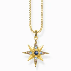 Women THOMAS SABO Necklaces|18-Carat Gold-Plating - 925 Silver-Necklace royalty star