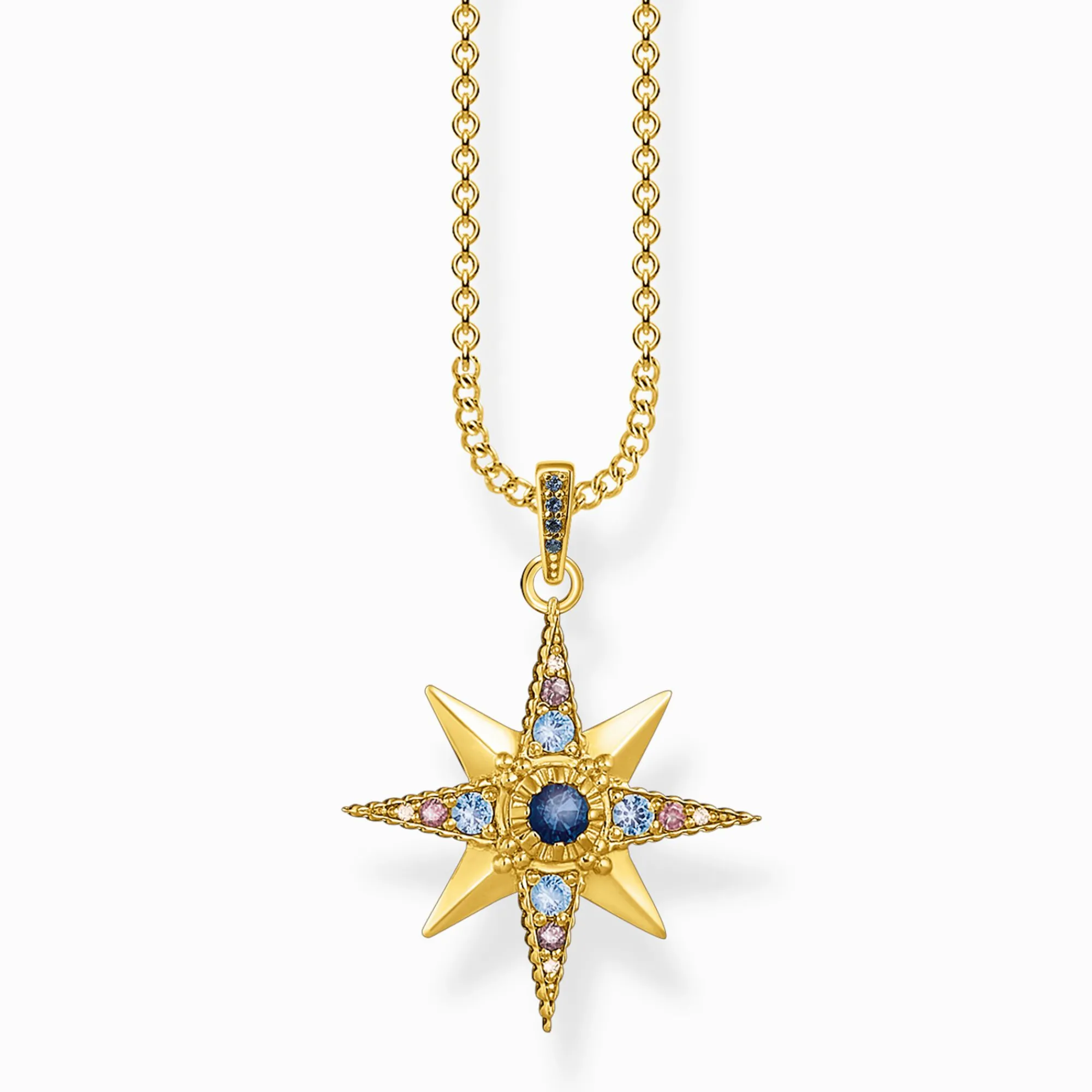 Women THOMAS SABO Necklaces|18-Carat Gold-Plating - 925 Silver-Necklace royalty star