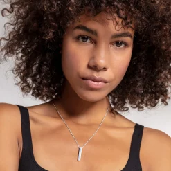 Women THOMAS SABO Necklaces-Necklace silver cuboid