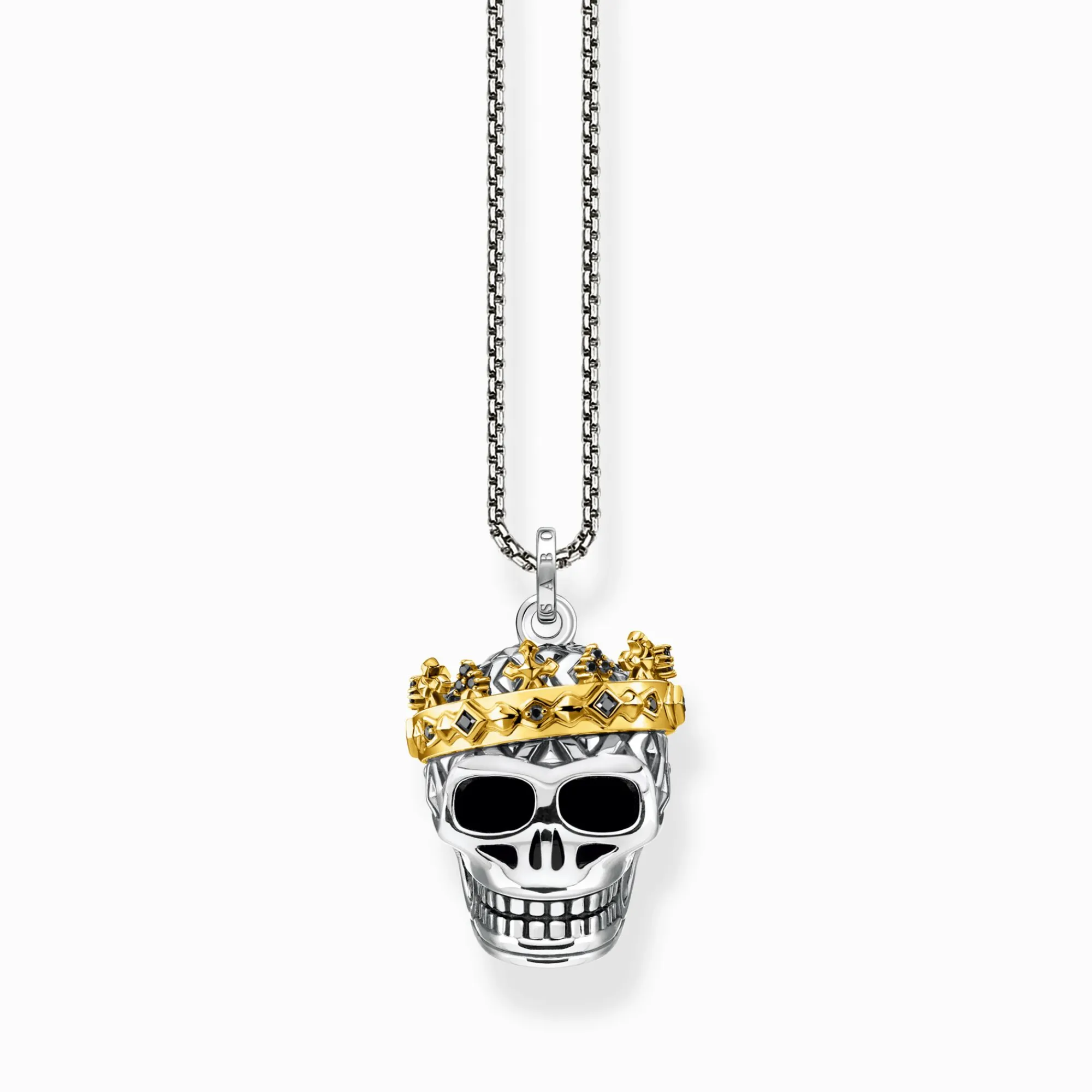 Women THOMAS SABO Necklaces|18-Carat Gold-Plating - 925 Silver-Necklace skull crown