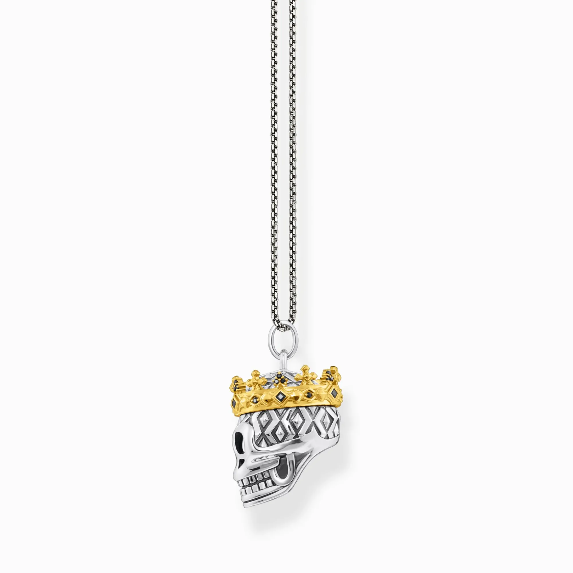 Women THOMAS SABO Necklaces|18-Carat Gold-Plating - 925 Silver-Necklace skull crown
