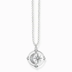 Women THOMAS SABO Necklaces-Necklace star and moon silver