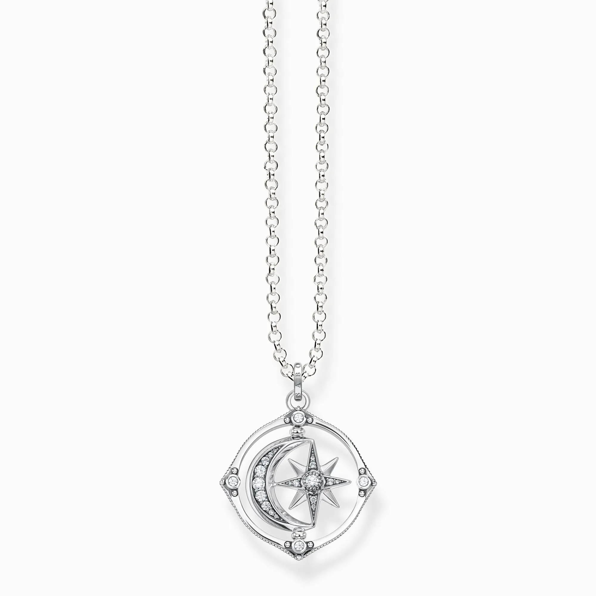 Women THOMAS SABO Necklaces-Necklace star and moon silver