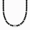 Women THOMAS SABO Necklaces|Necklaces & Chains-Necklace with black onyx beads silver