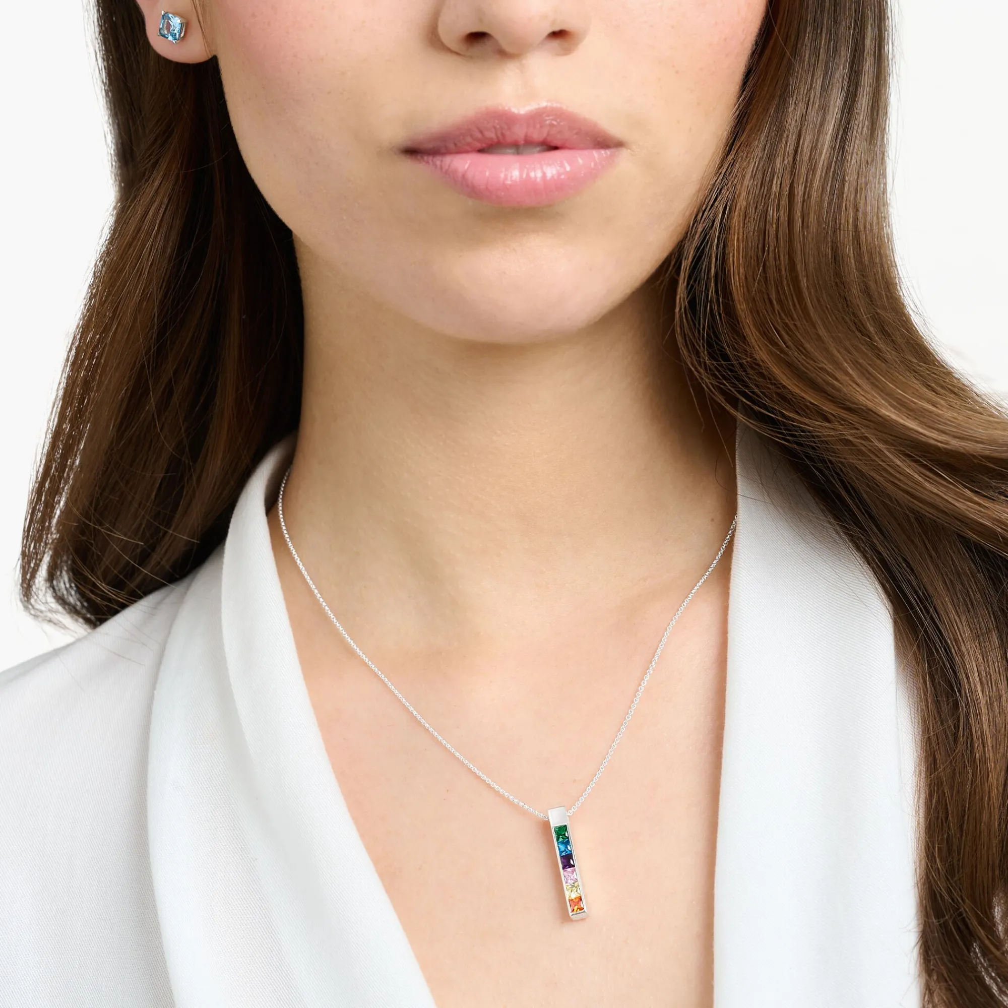 Women THOMAS SABO Necklaces|925 Silver-Necklace with colourful stones silver