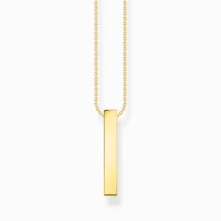 Women THOMAS SABO Necklaces|18-Carat Gold-Plating - 925 Silver-Necklace with colourful stones gold plated