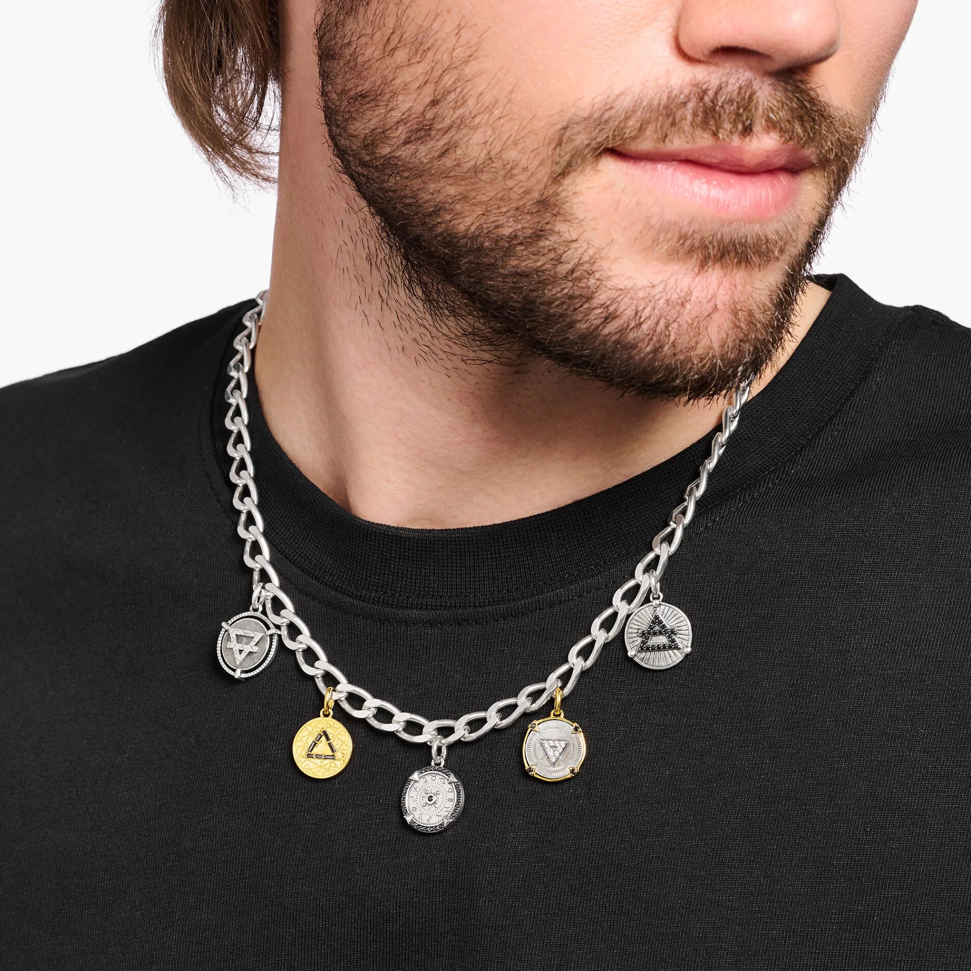 Women THOMAS SABO Necklaces|Necklaces & Chains-Necklace with discs Elements of Nature silver