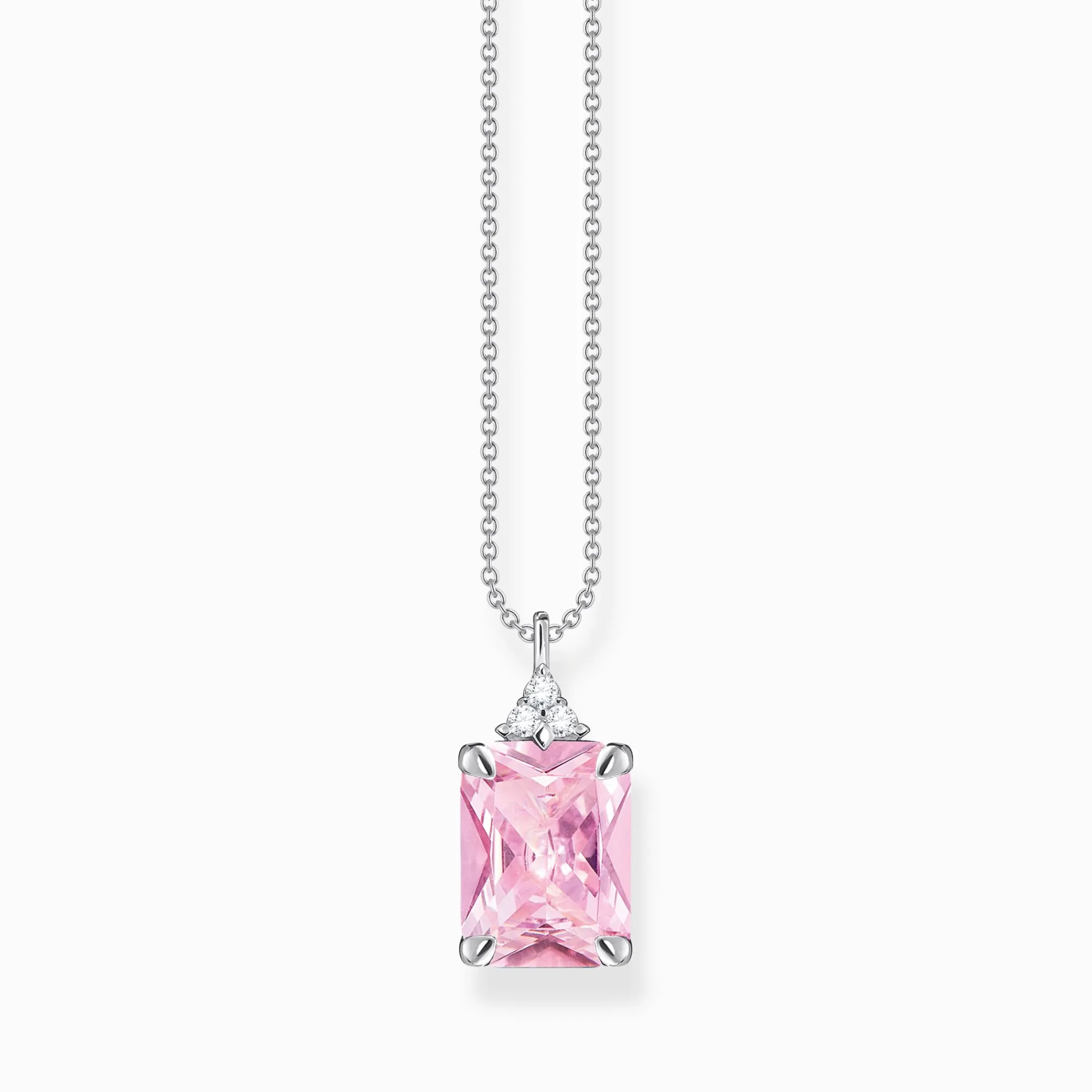 Women THOMAS SABO Necklaces-Necklace with pink and white stones silver